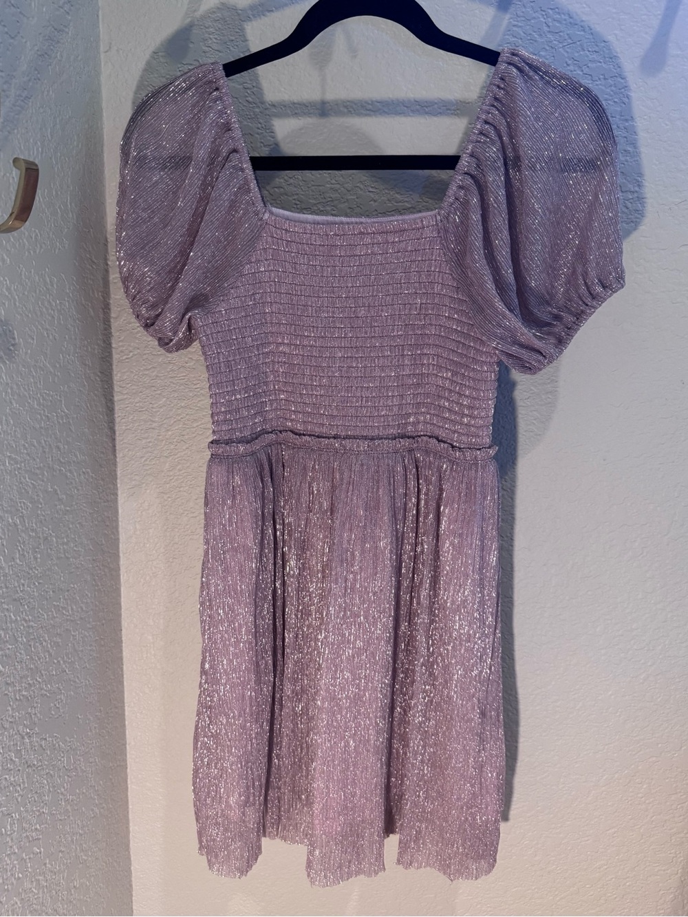 Crewcuts Sparkle Puff-Sleeve Mini Dress
